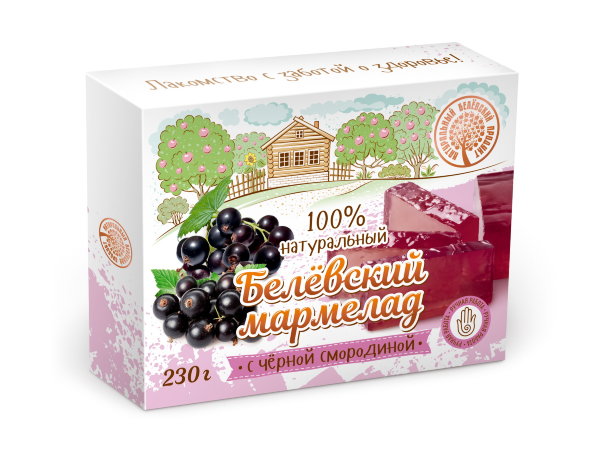 №2 Мармелад белевский "Черная смородина" 230г в Североморске